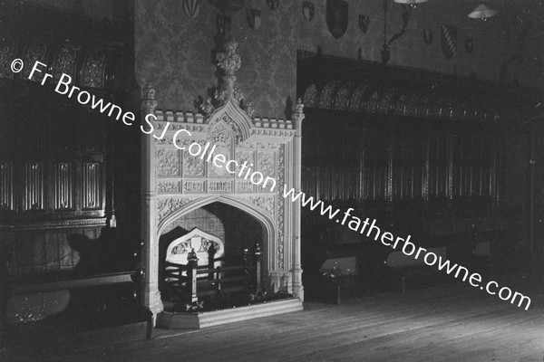 LISMORE CASTLE  GREAT HALL FIREPLACE